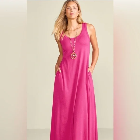 Soft Surroundings | Dresses | Soft Surroundings Santiago Pink Coastal  Grandma Casual Comfortable Maxi Dress L | Poshmark